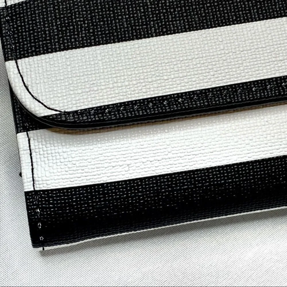 Kut from the Kloth black and white striped wallet